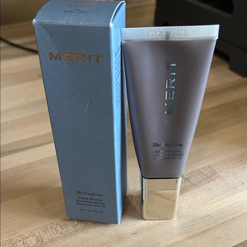 Merit The Uniform tinted mineral sunscreen broad spectrum SPF 45